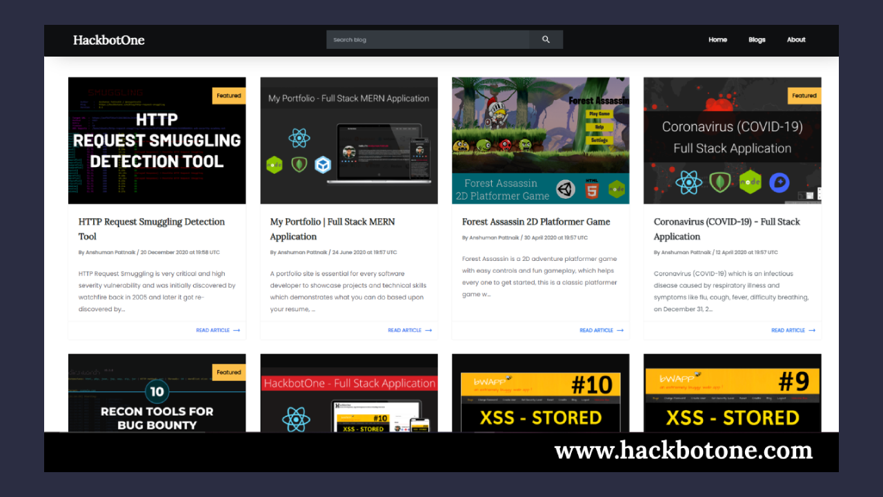 HackbotOne website v0.2 is released